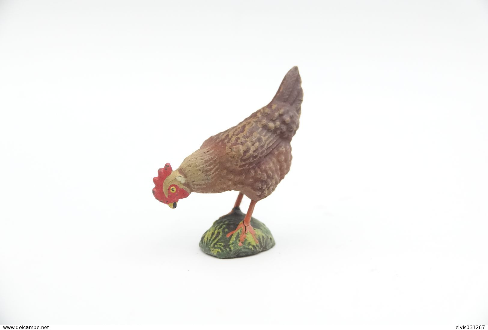 Elastolin, Lineol Hauser, Animals Chicken N°4051 , Vintage Toy 1930's - Figurines