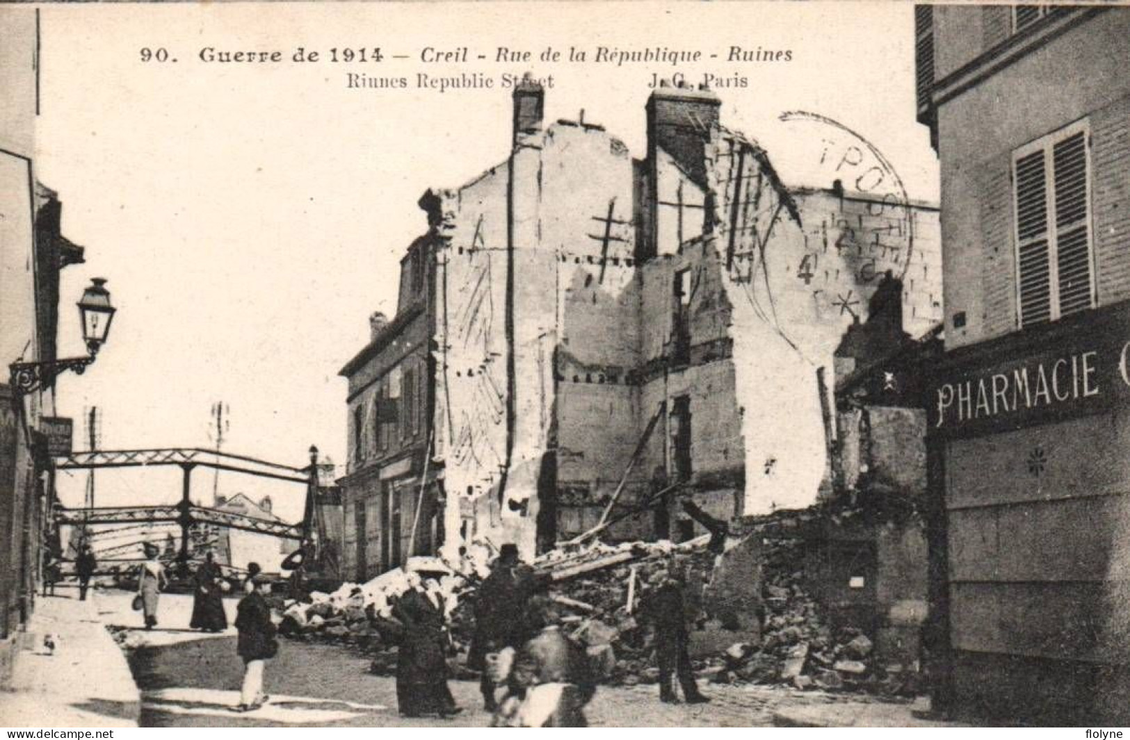 Creil - Rue De La République - Ruines - Bombardement Guerre 1914 1918 Ww1 - Creil