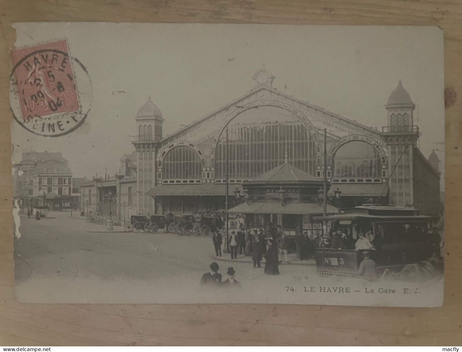 CPA Le Havre - La Gare   CACHET 1904 - Gare