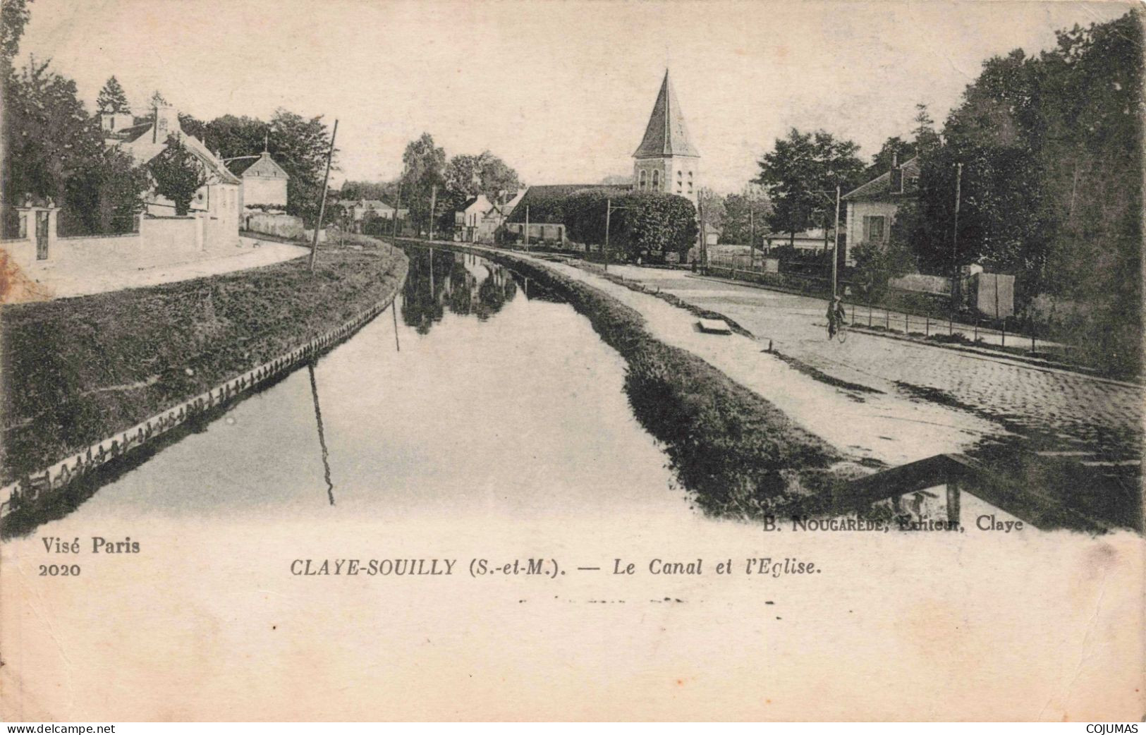 77 - CLAYE SOUILLY - S20340 - Le Canal Et L'Eglise - Claye Souilly