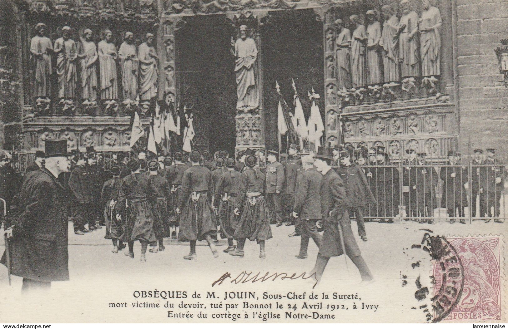 75004 - PARIS - Obsèques De M.Jouin, Sous Chef De La Sureté,mort Victime Du Devoir, Tué Par Bonnot Le 24 Avril 1912.... - Begrafenis