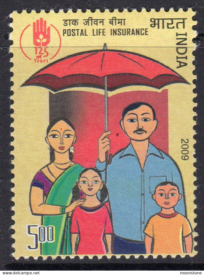 India 2009 125th Anniversary Of Postal Life Insurance, MNH, SG 2576 (D) - Unused Stamps