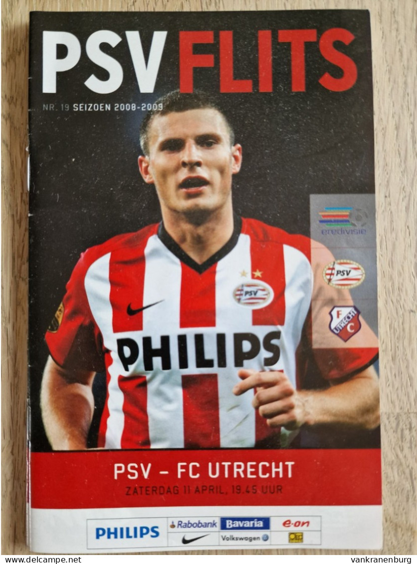 Programme PSV - FC Utrecht - 11.4.2009 - Eredivisie - Holland - Programm - Football - - Libri