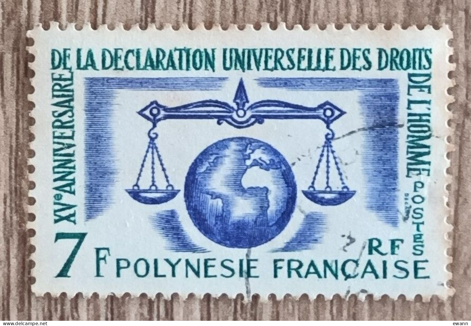 Polynésie - YT N°25 - Déclaration Universelle Des Droits De L'Homme - 1963 - Oblitéré - Oblitérés