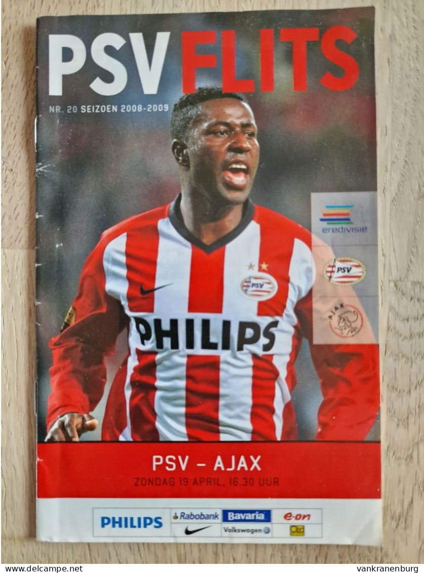 Programme PSV - Ajax - 19.4.2009 - Eredivisie - Holland - Programm - Football - - Libros