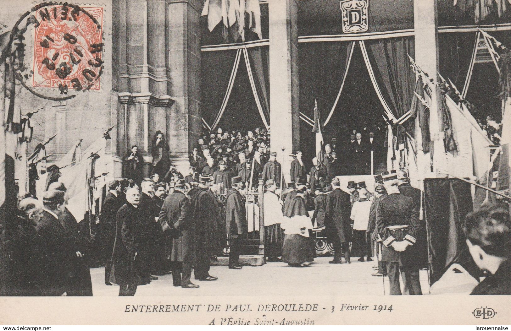 75008 - PARIS - Enterrement De Paul Déroulède - 3 Février 1914 - A L' Eglise Saint Augustin - Personnages