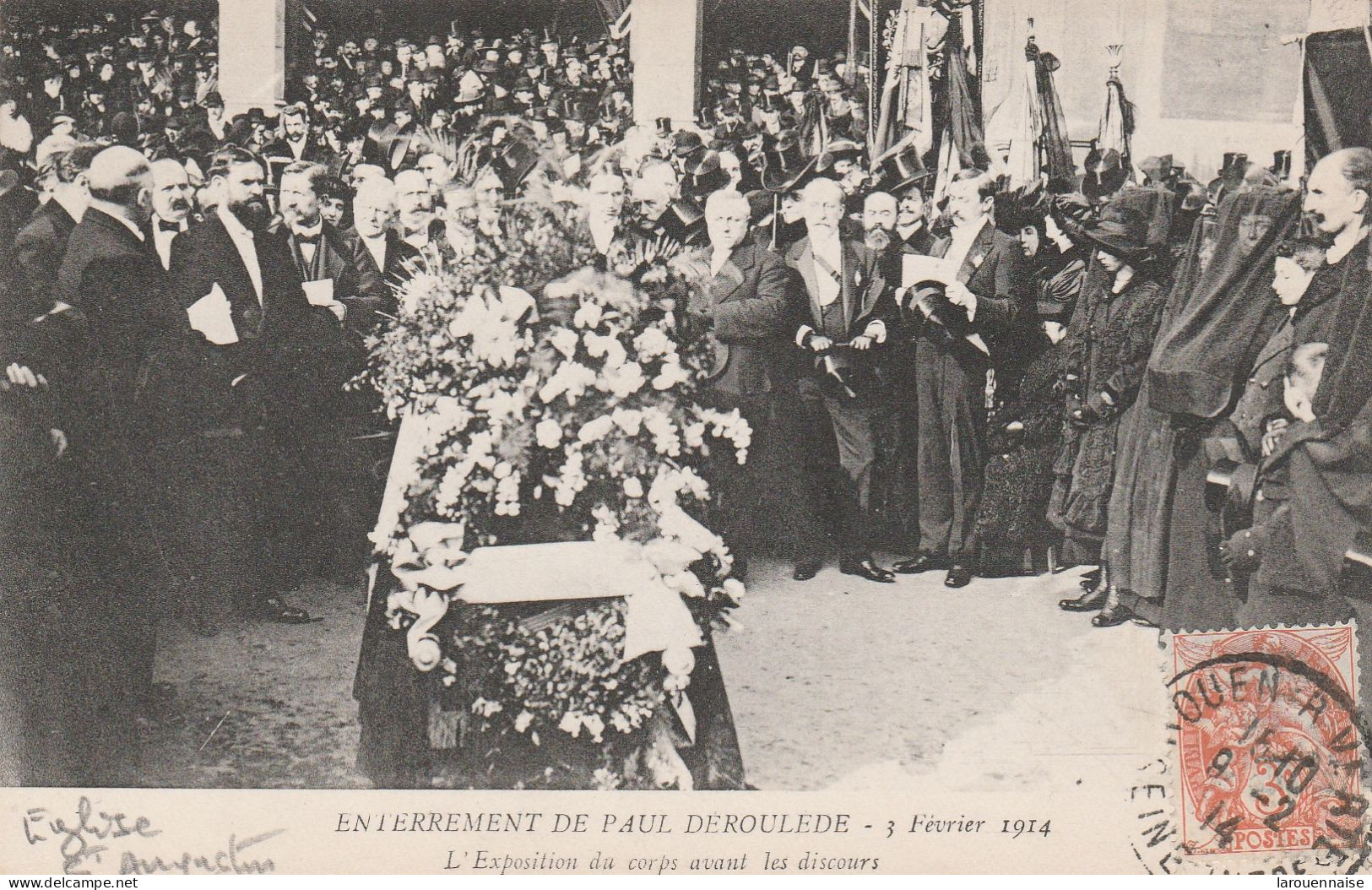 75008 - PARIS - Enterrement De Paul Déroulède - 3 Février 1914 - Exposition Du Corps Avant Les Discours - Personnages