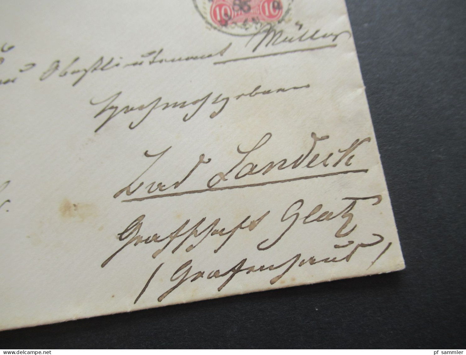 DR Reichspost 1885 Pfennige Nr.41 EF Stempel Berlin 42. Nach Post Landeck In Schlesien Grafschaft Glatz - Usados