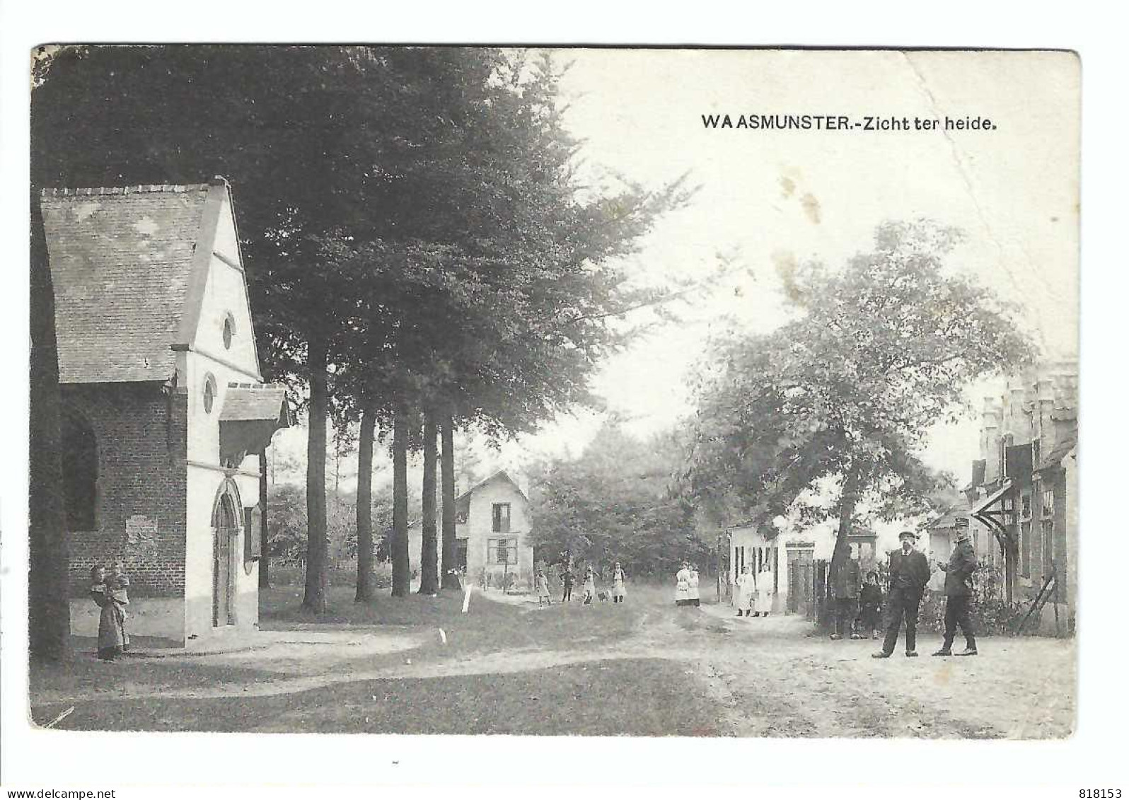 Waasmunster  WAASMUNSTER   -  Zicht Ter Heide 1911 (lichte Plooi Re Boven) - Waasmunster