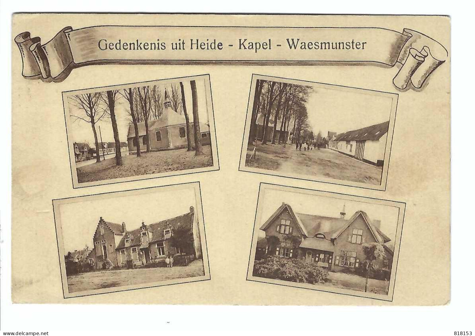 Waasmunster  Waesmunster  Gedenkenis Uit Heide - Kapel 1936 - Waasmunster