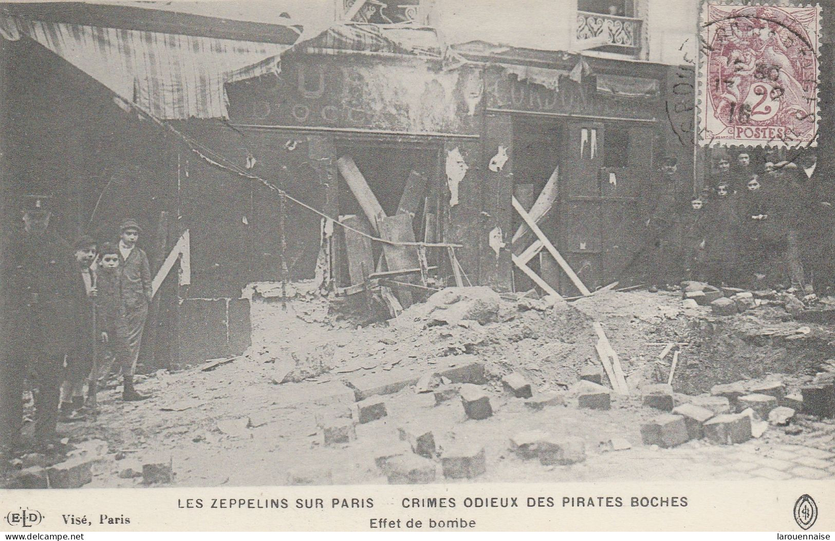 75020 - PARIS - Les Zeppelins Sur Paris - Crimes Odieux Des Pirates Boches - Effet De Bombe - Dirigeables