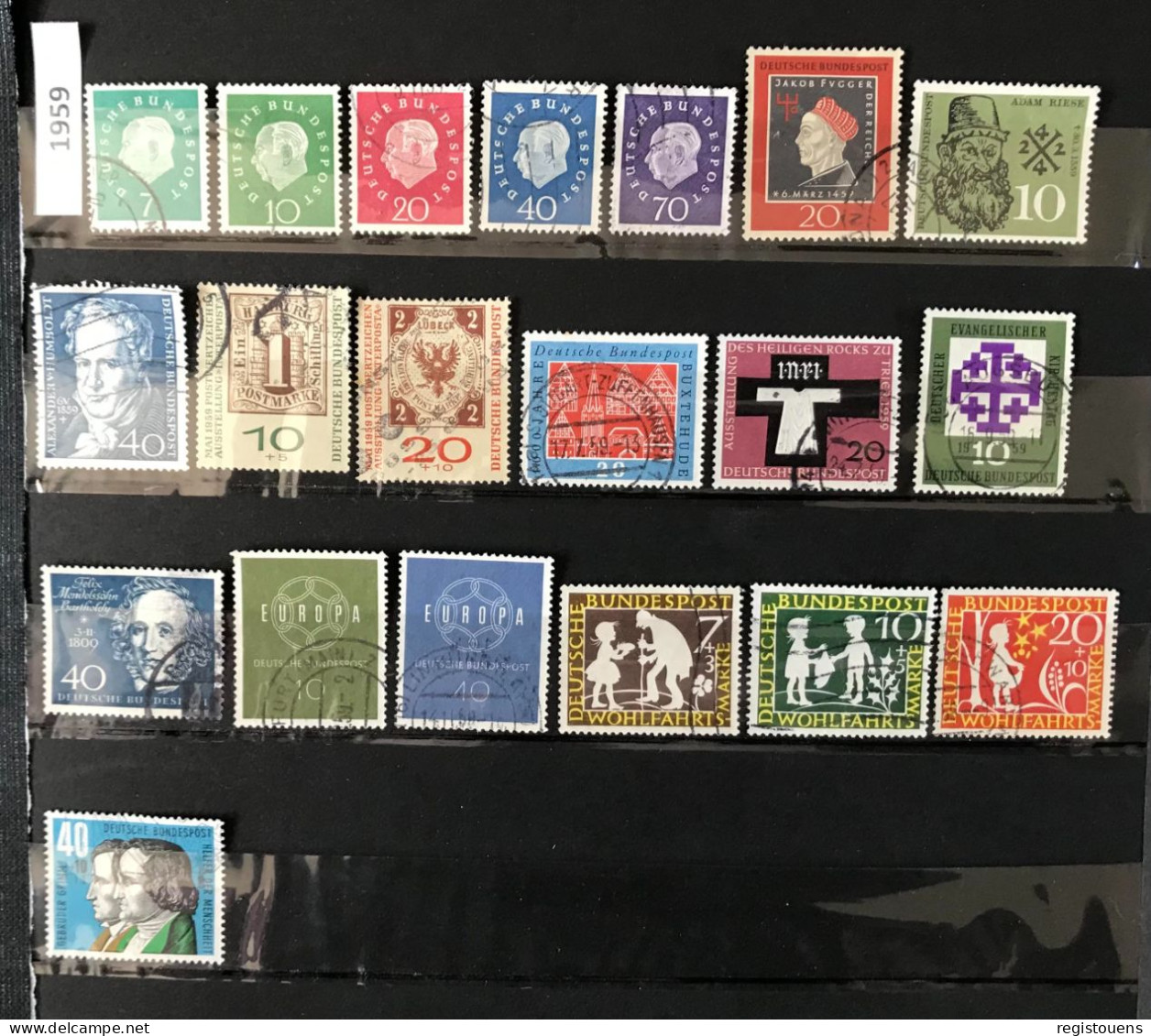 Lot De 45 Timbres Oblitérés Allemagne 1957 À 1959 - Gebraucht