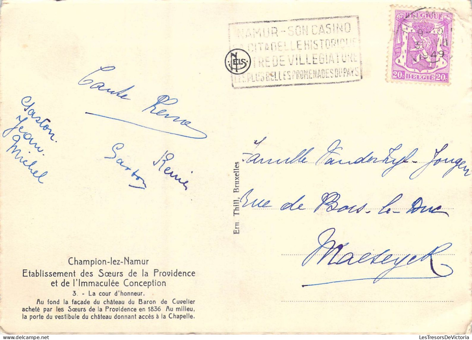 BELGIQUE - Champion-lez-Namur - Etablissement Des Sœurs De La Providence Et De L'Immaculée.. - Carte Postale Ancienne - Namen