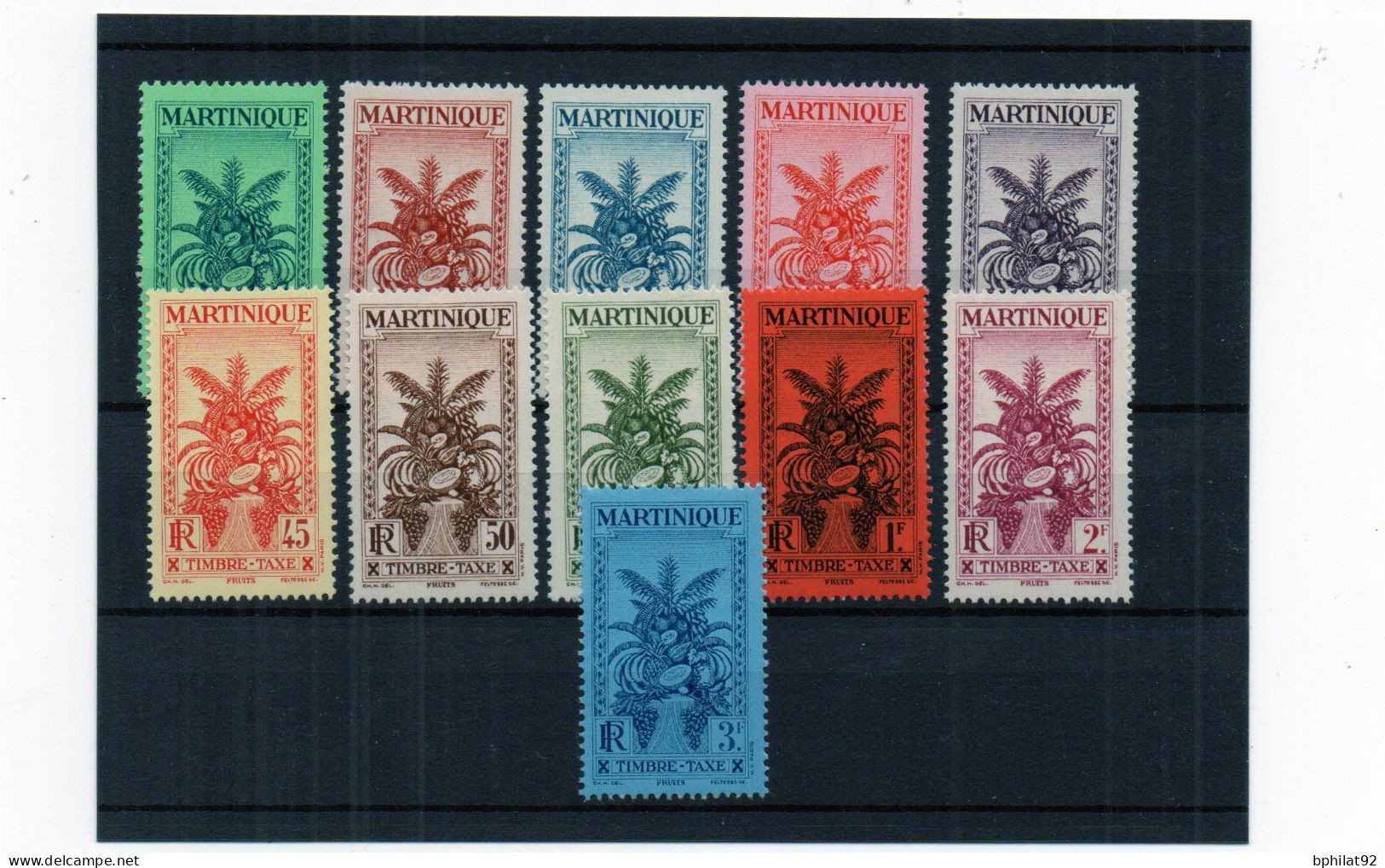 !!! MARTINIQUE, TAXES N°12/22 NEUVES * - Timbres-taxe