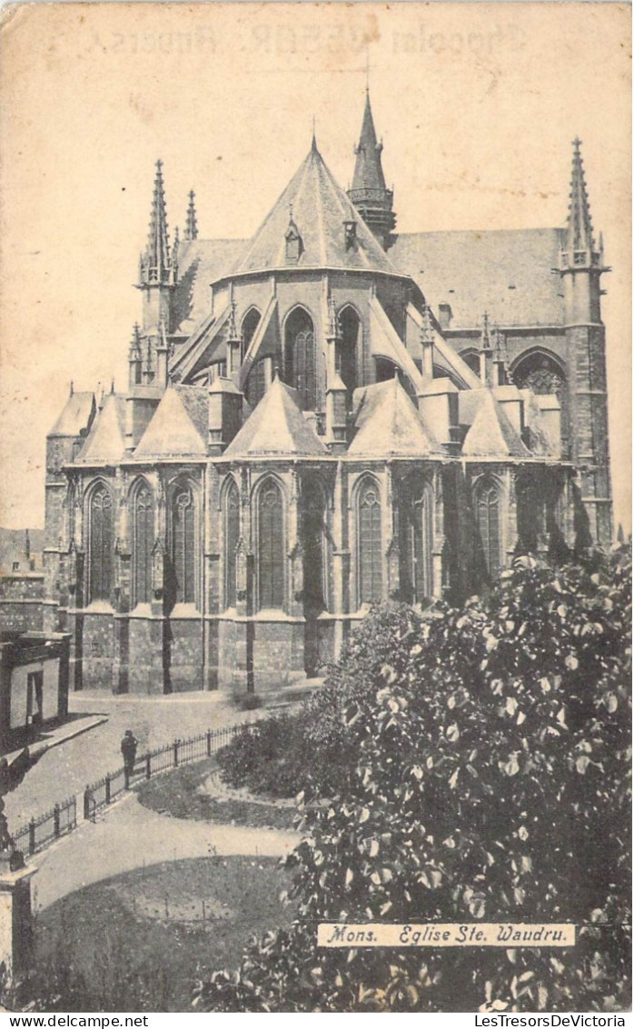 BELGIQUE - Mons - Eglise Ste Waudru - Carte Postale Ancienne - Mons