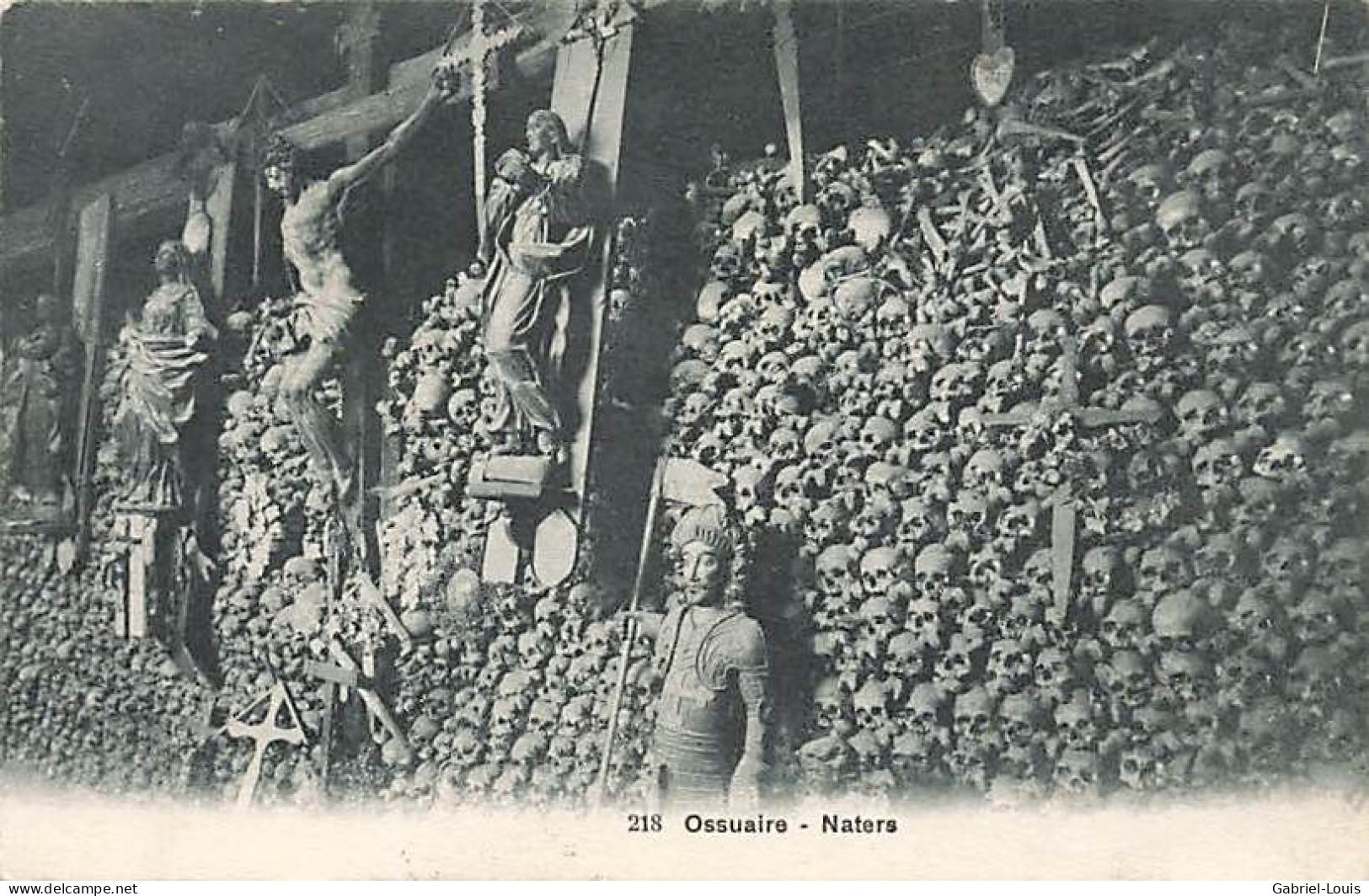 Ossuaire Naters 1908 Os Ossements Crânes Crâne Cimetière Valais Knochen Schädel Schädel Friedhof Beinhaus - Naters