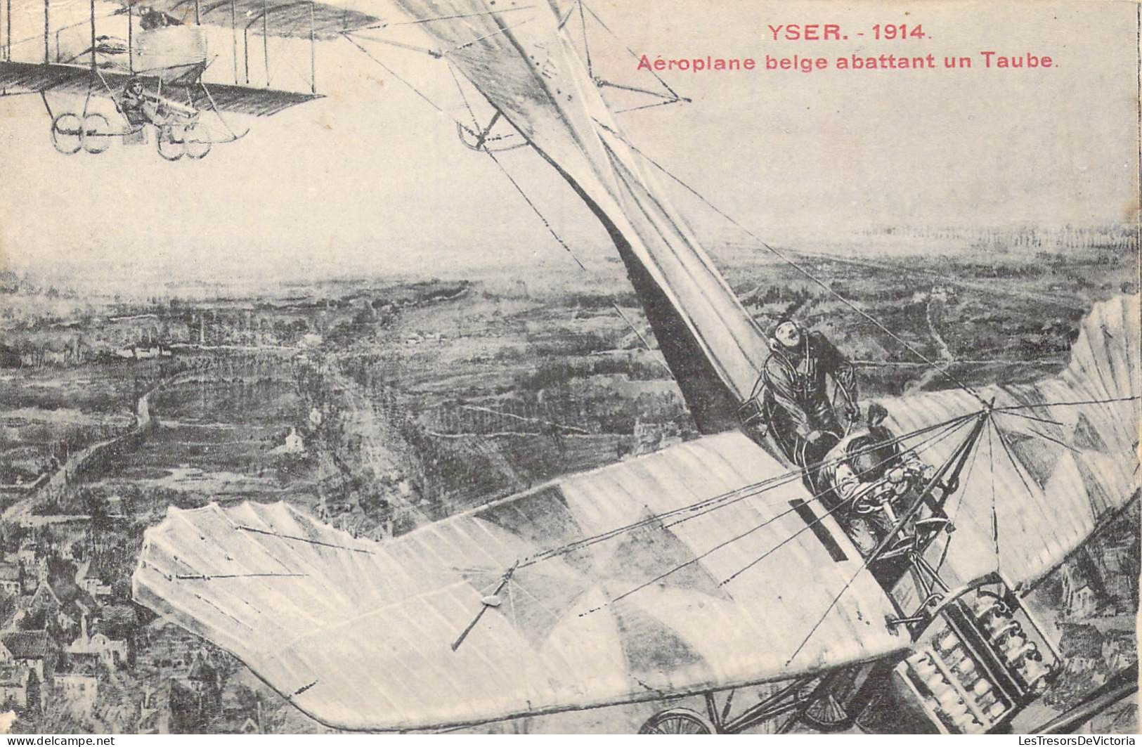 BELGIQUE - Yser - 1914 - Aéroplane Belge Abattant Un Taube - Carte Postale Ancienne - Otros & Sin Clasificación