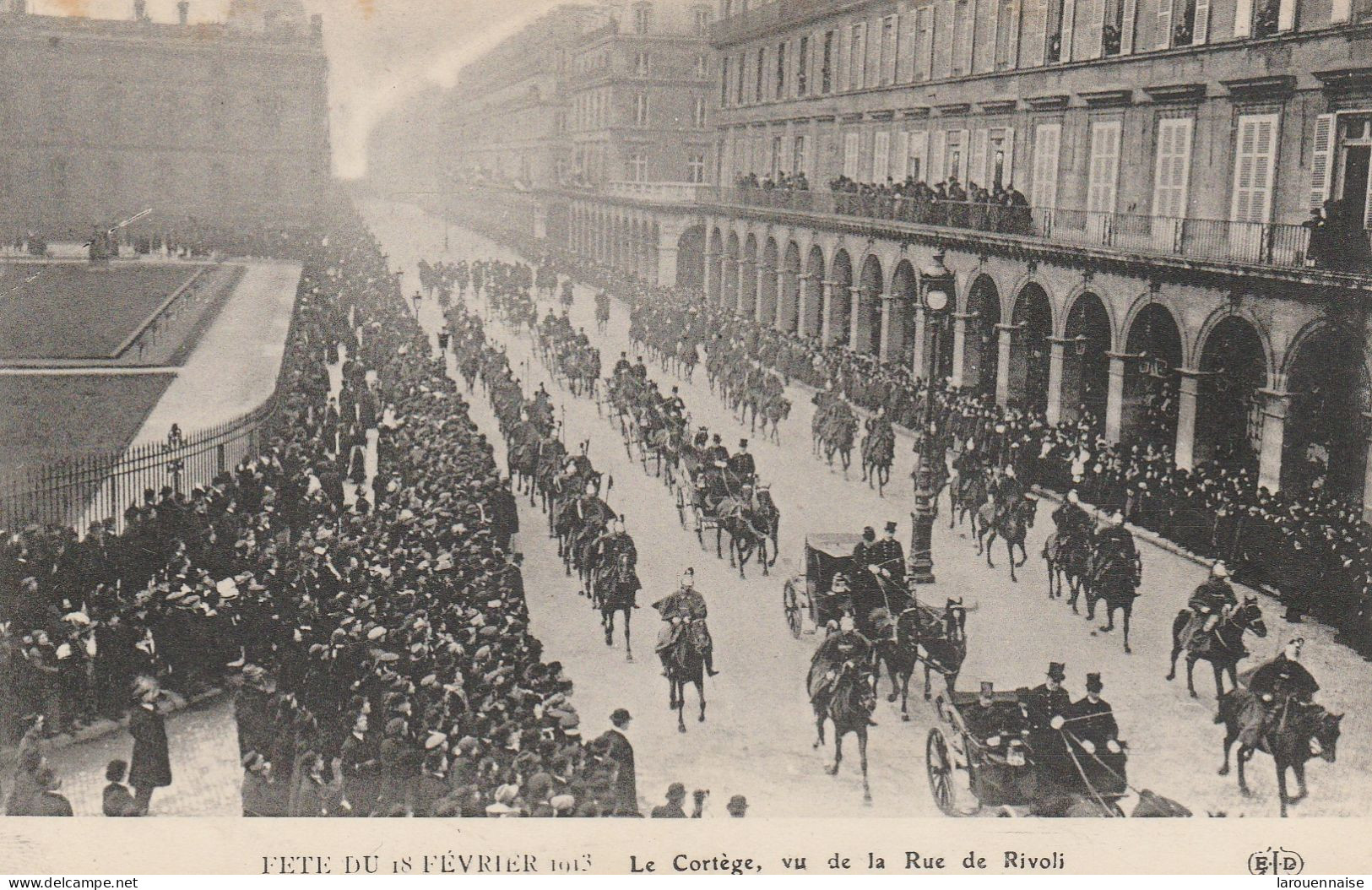 75001 - PARIS - Fête Du 18 Février 1913 - Le Cortège, Vu De La Rue De Rivoli - Manifestazioni