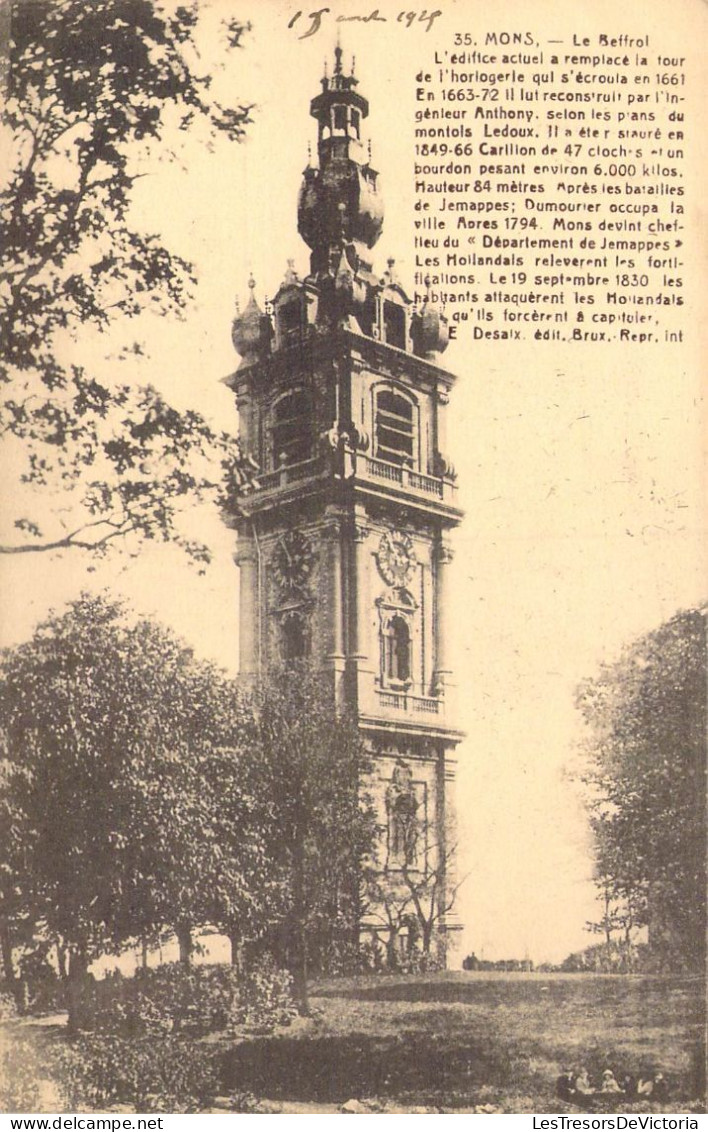 BELGIQUE - Mons - Le Beffroi - Carte Postale Ancienne - Mons