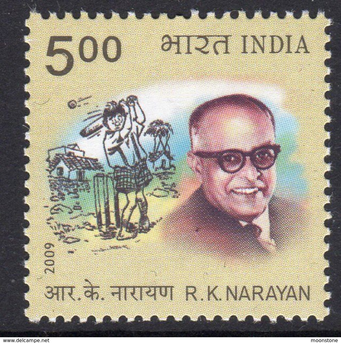 India 2009 R.K. Narayan Commemoration, MNH, SG 2632 (D) - Unused Stamps