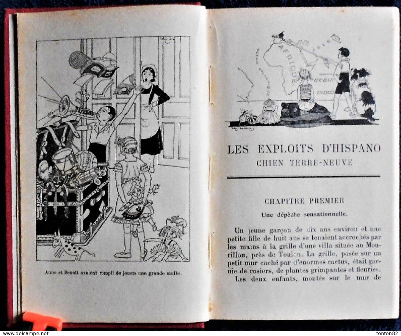 Magdeleine Du Genestoux - Les Exploits D' Hispano Chien Terre-Neuve - Bibliothèque Rose Illustrée - ( 1933 ) - - Bibliotheque Rose