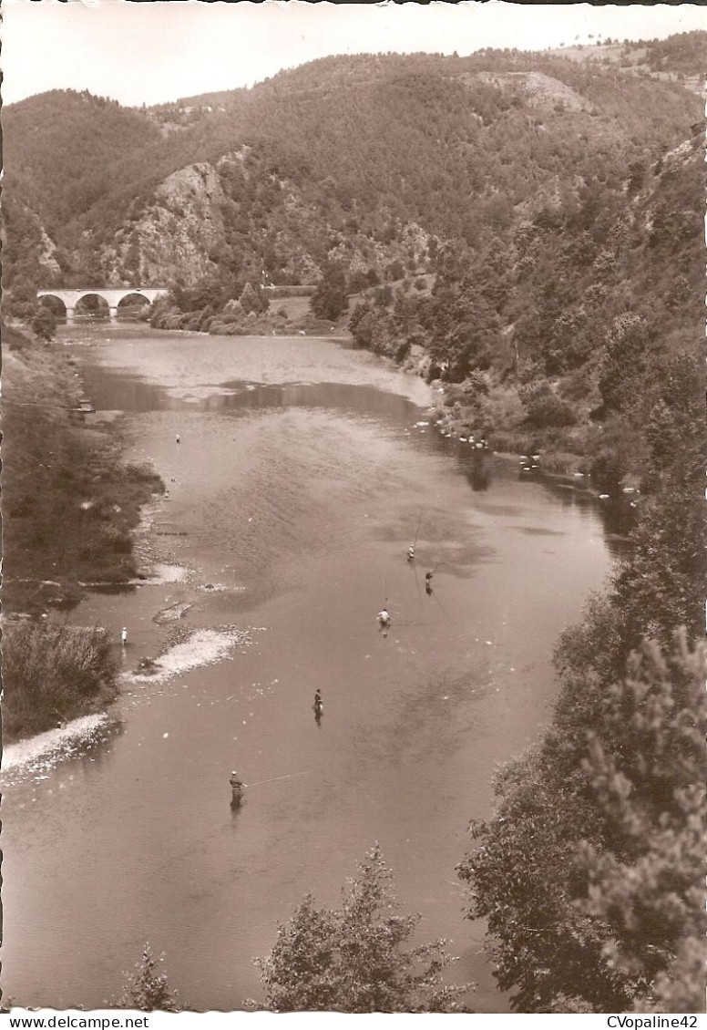 RETOURNAC (43) Partie De Pêche Sur La Loire  CPSM GF - Saint Didier En Velay