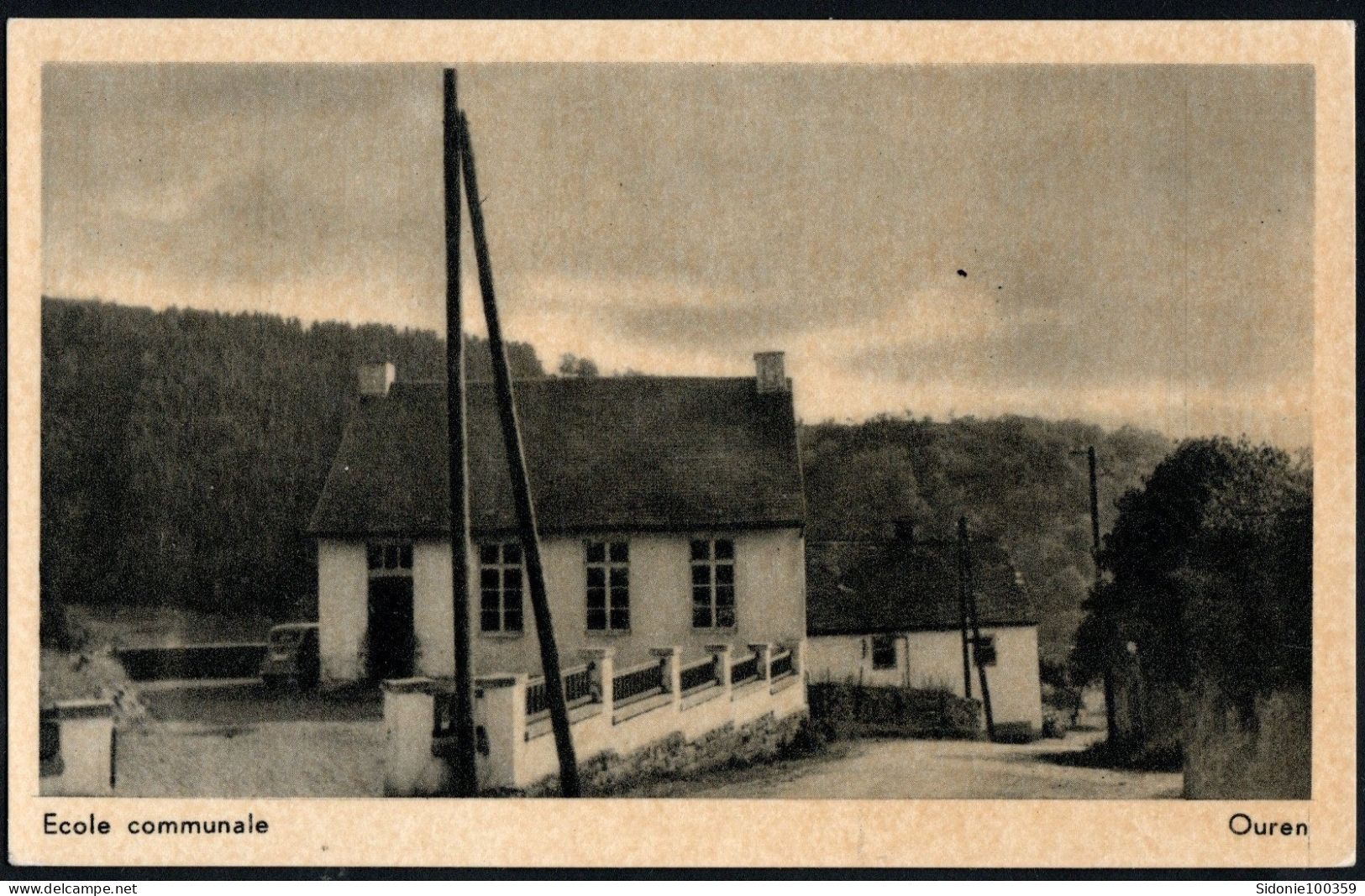 Belgique Carte Illustrée Ouren école Communale - Burg-Reuland