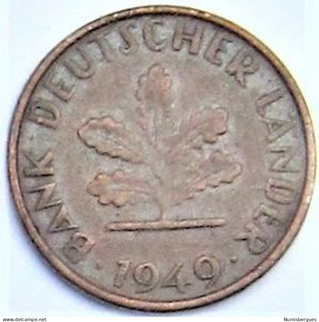 Pièce De Monnaie 1 Pfennig 1949 G - 1 Pfennig