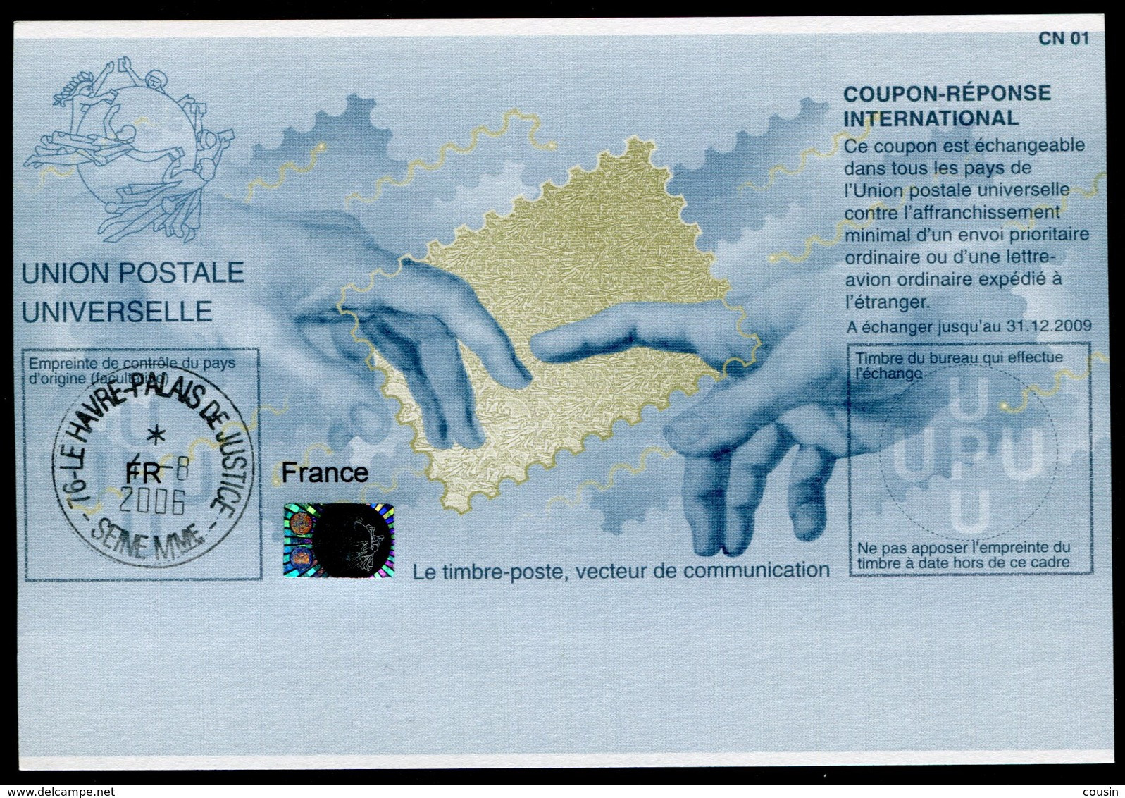 FRANCE  International Reply Coupon / Coupon Réponse International - Coupons-réponse