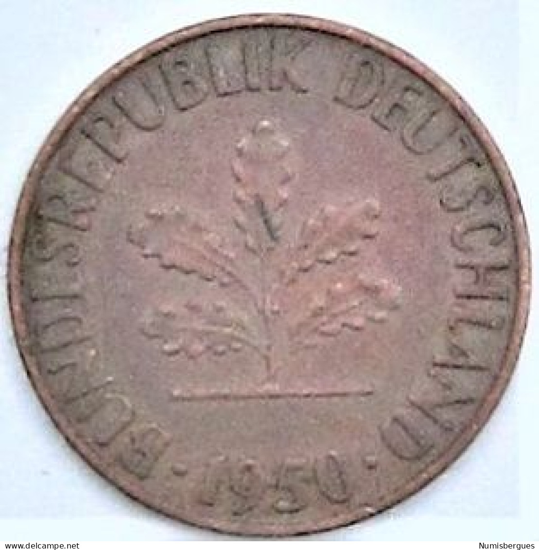 Pièce De Monnaie 1 Pfennig 1950 D (2) - 1 Pfennig