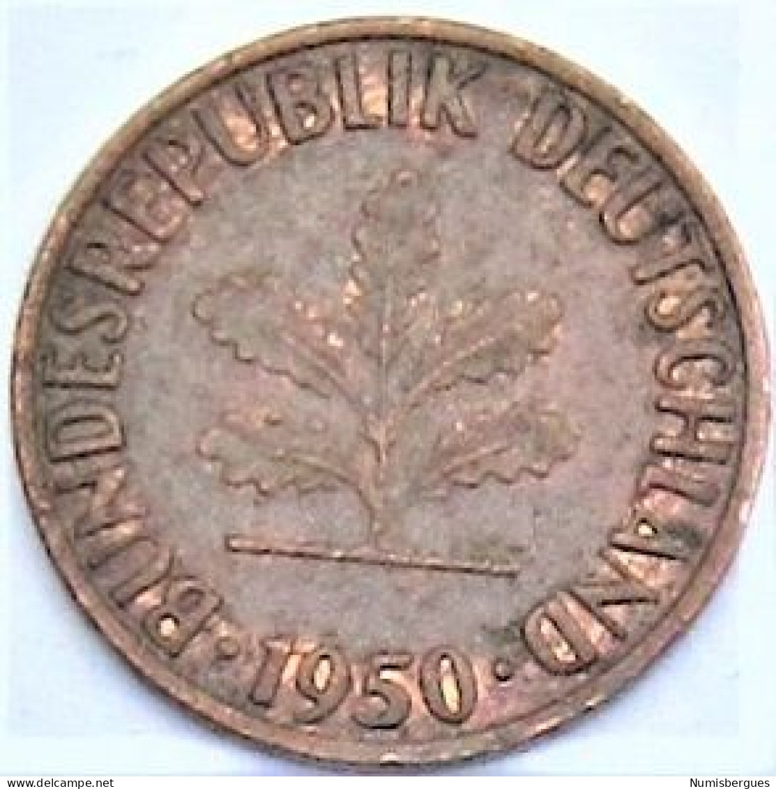 Pièce De Monnaie 1 Pfennig 1950 F - 1 Pfennig