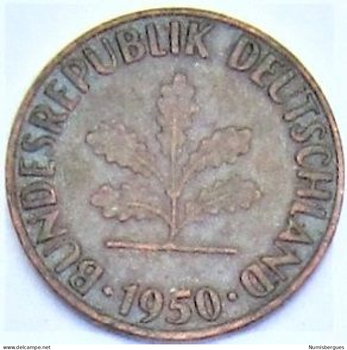 Pièce De Monnaie 1 Pfennig 1950 F (2) - 1 Pfennig