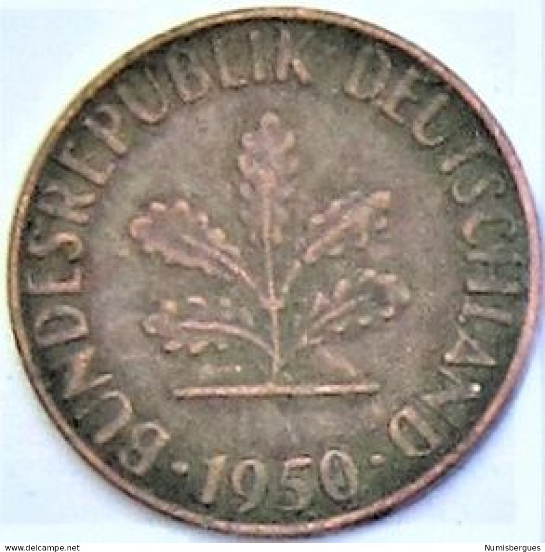 Pièce De Monnaie 1 Pfennig 1950 F (3) - 1 Pfennig