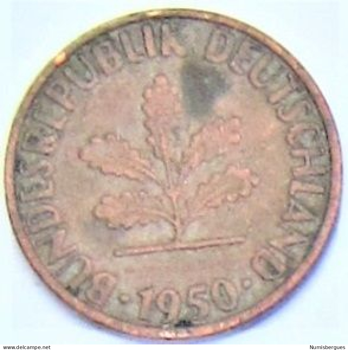 Pièce De Monnaie 1 Pfennig 1950 G - 1 Pfennig
