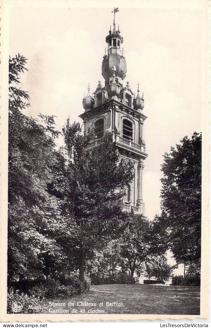 BELGIQUE - Mons - Square Du Château Et Beffroi - Carillon De 48 Cloches - Carte Postale Ancienne - Mons