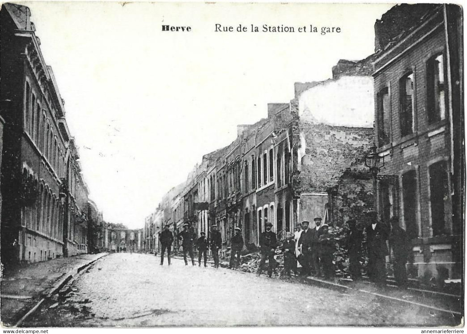 HERVE - Rue De La Station Et La Gare. - Herve