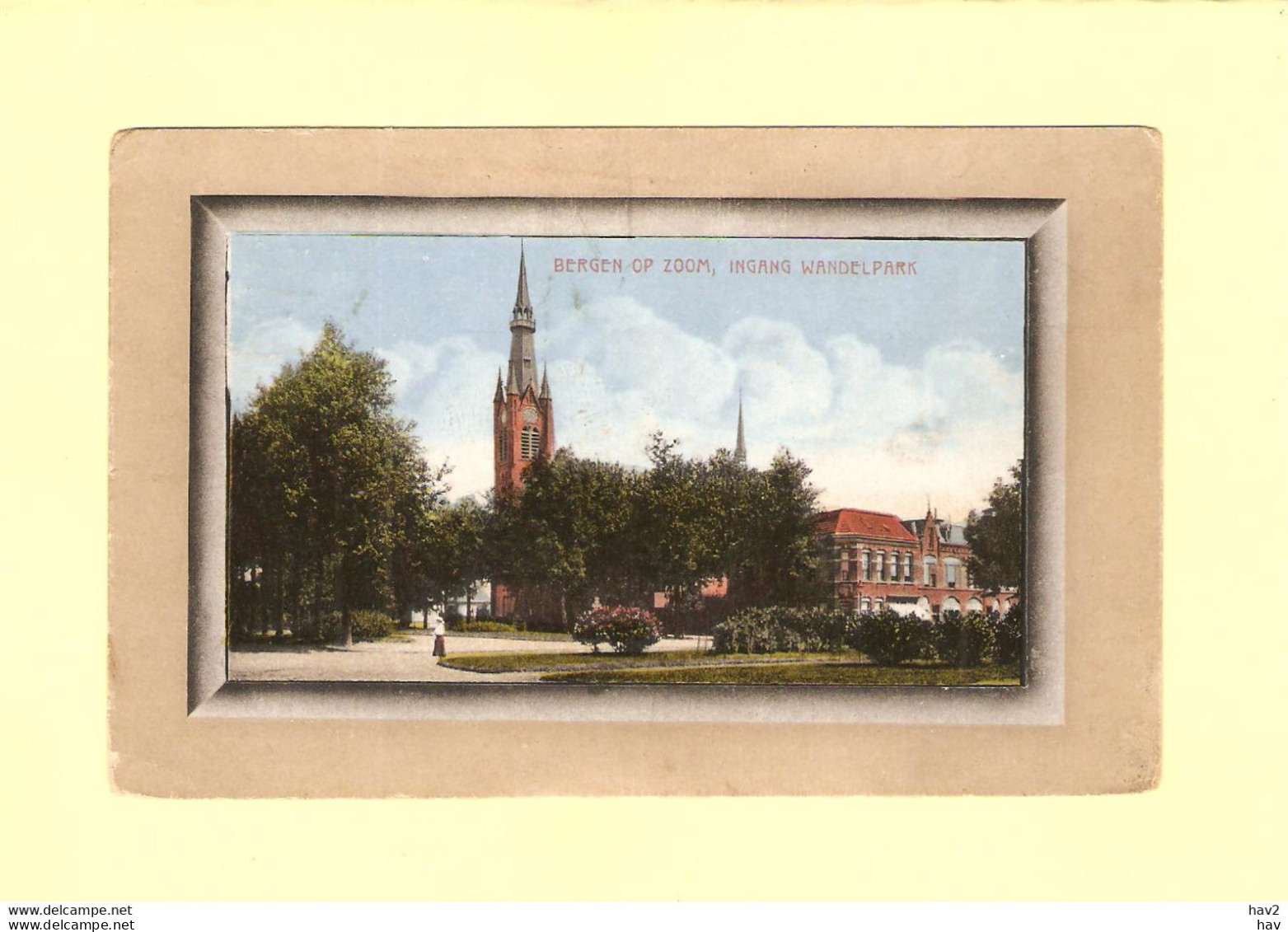 Bergen Op Zoom Park Goud Rand 1918 RY41773 - Bergen Op Zoom