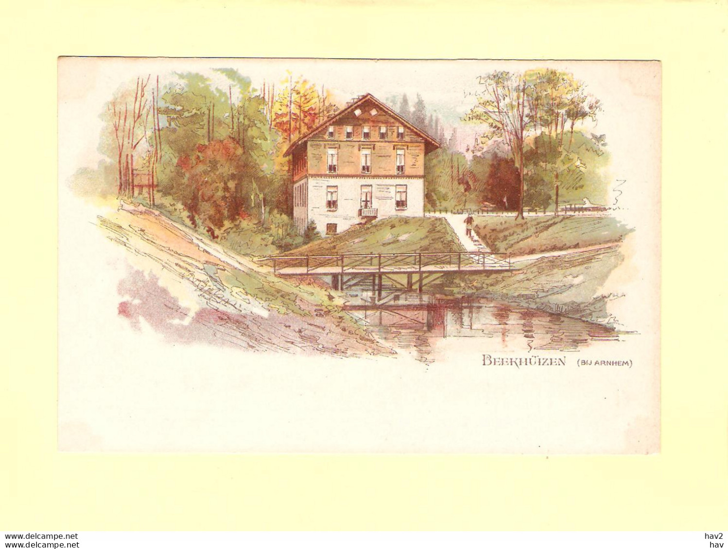 Arnhem Beekhuizen Litho Fantasie 1895 RY41682 - Velp / Rozendaal