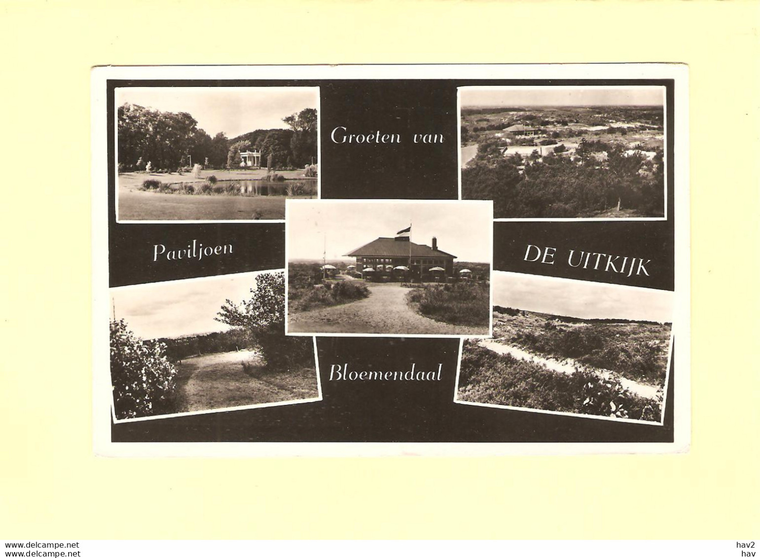 Bloemendaal 5-luik Paviljoen De Uitkijk 1952 A105 - Bloemendaal