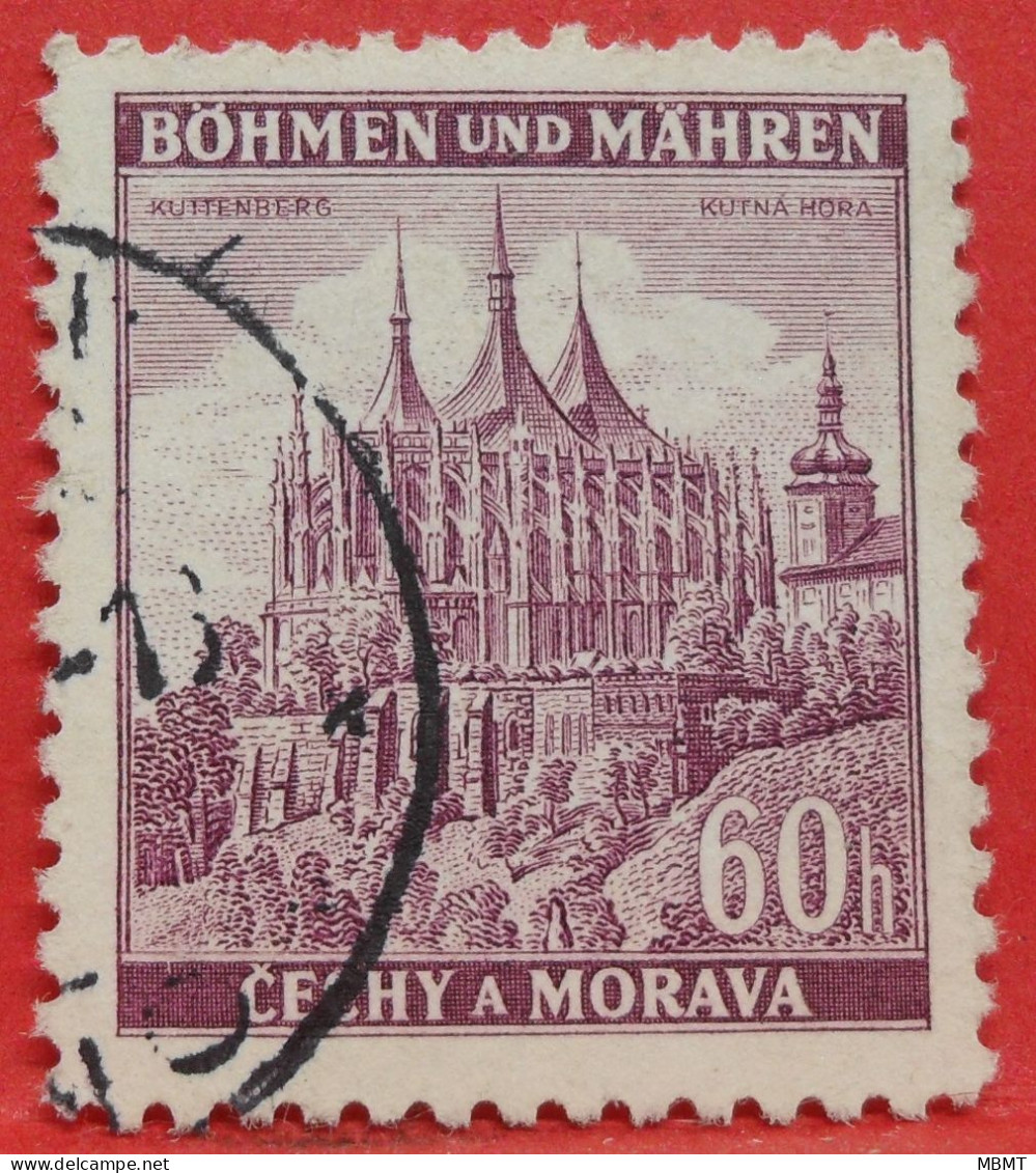 N°29 - 60 Haleru - Année 1939 - Timbre Oblitéré Allemagne Bohême & Moravie - - Gebraucht
