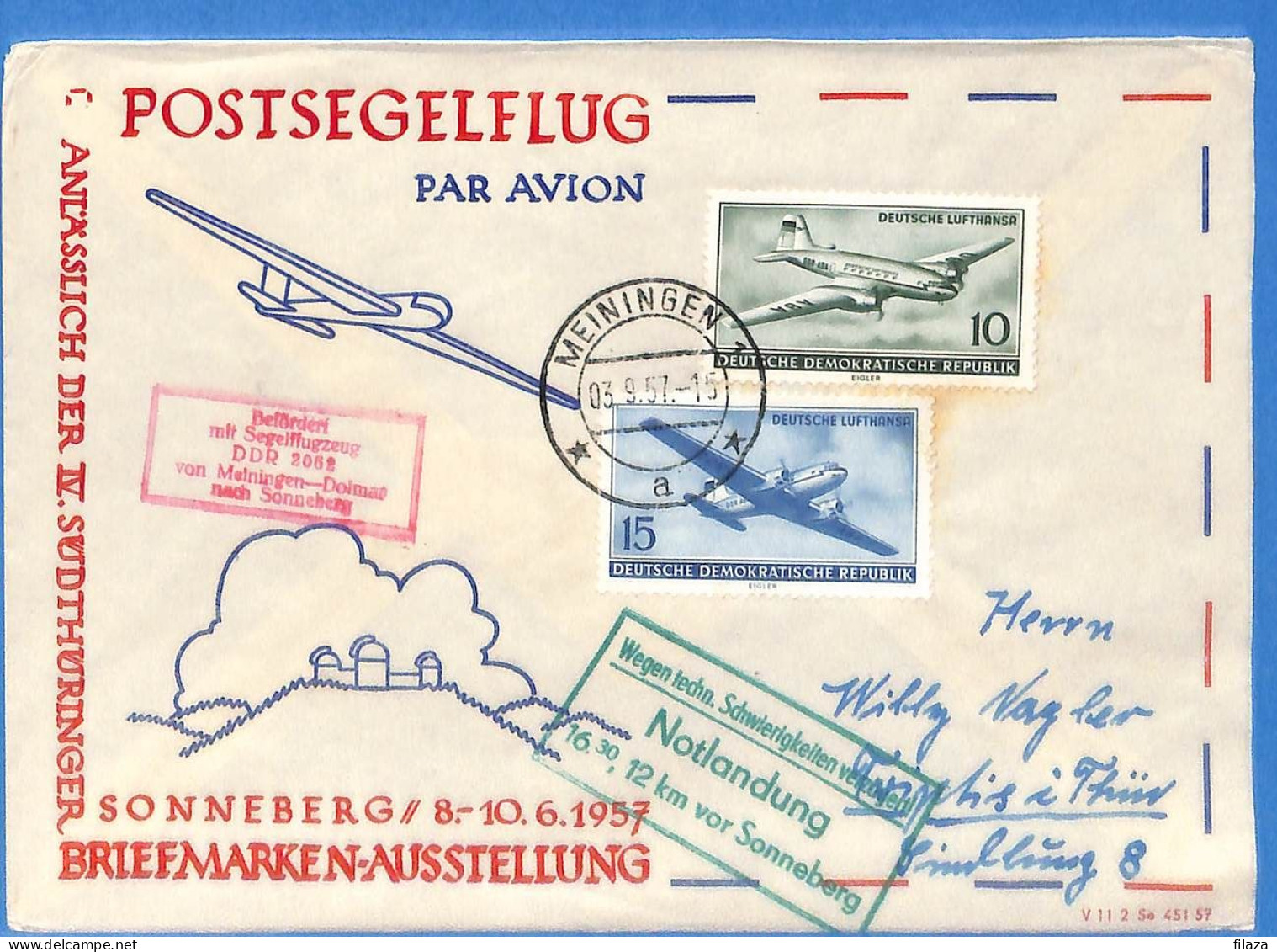 Allemagne DDR 1957 Lettre De Meiningen (G21417) - Storia Postale