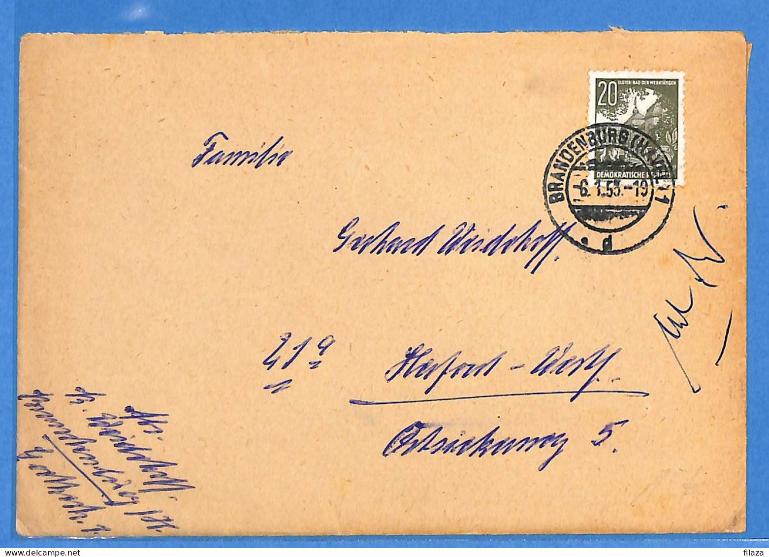 Allemagne DDR 1953 Lettre De Brandenburg (G21422) - Storia Postale