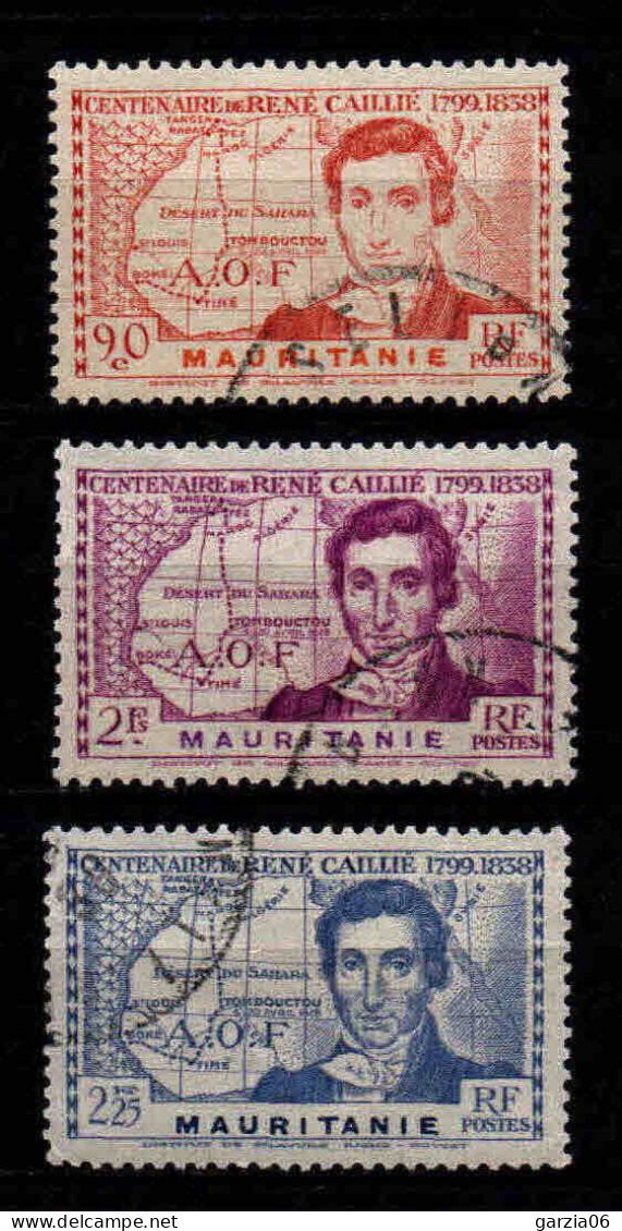 Mauritanie  - 1939  - René Caillié - N° 95 à 97 - Oblit - Used - Usati