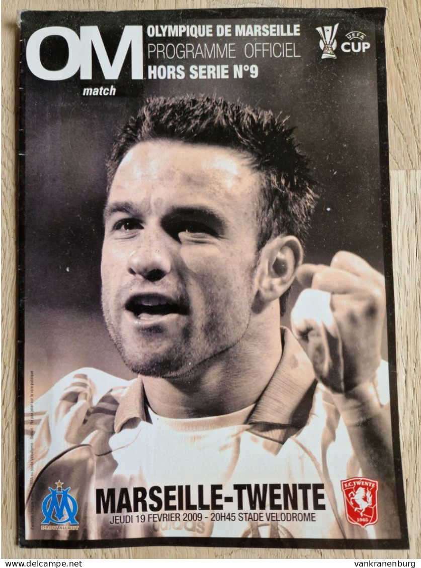 Programme Olympique Marseille - FC Twente - 19.2.2009 - UEFA Cup - Programm - Football - - Bücher