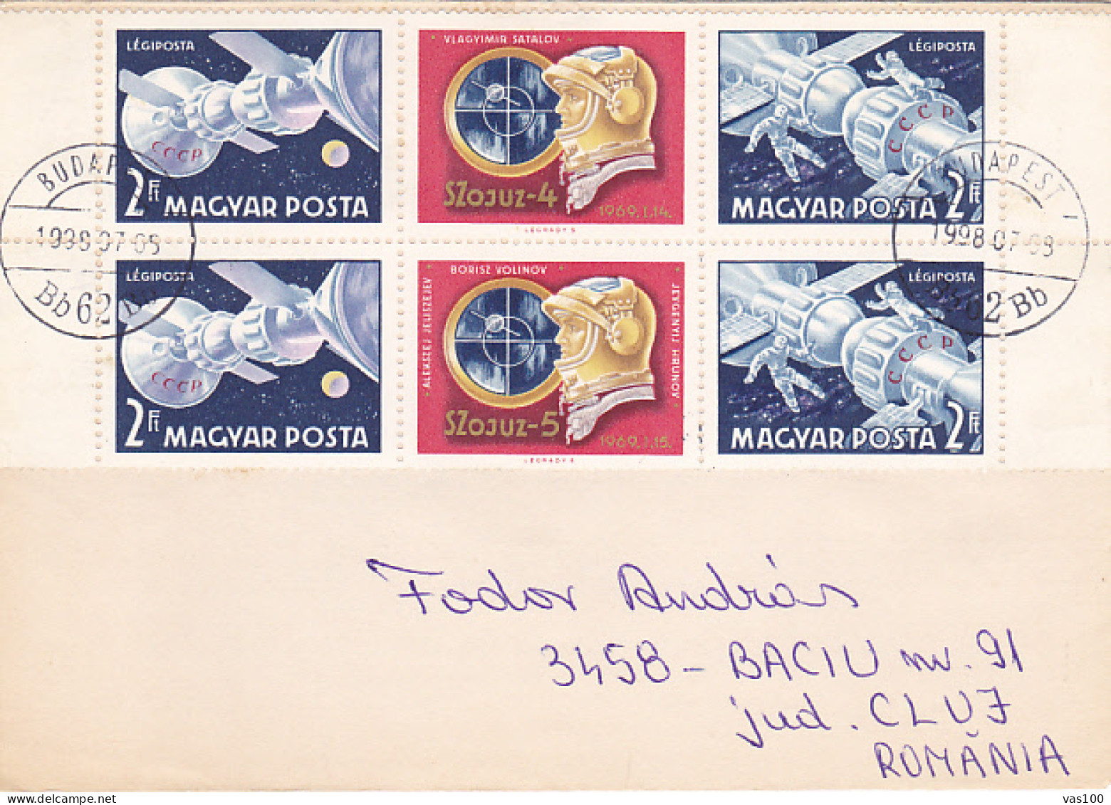 SPACE, COSMOS, KODALY ZOLTAN, SOCCER, STAMPS ON COVER, 1998, HUNGARY - Briefe U. Dokumente