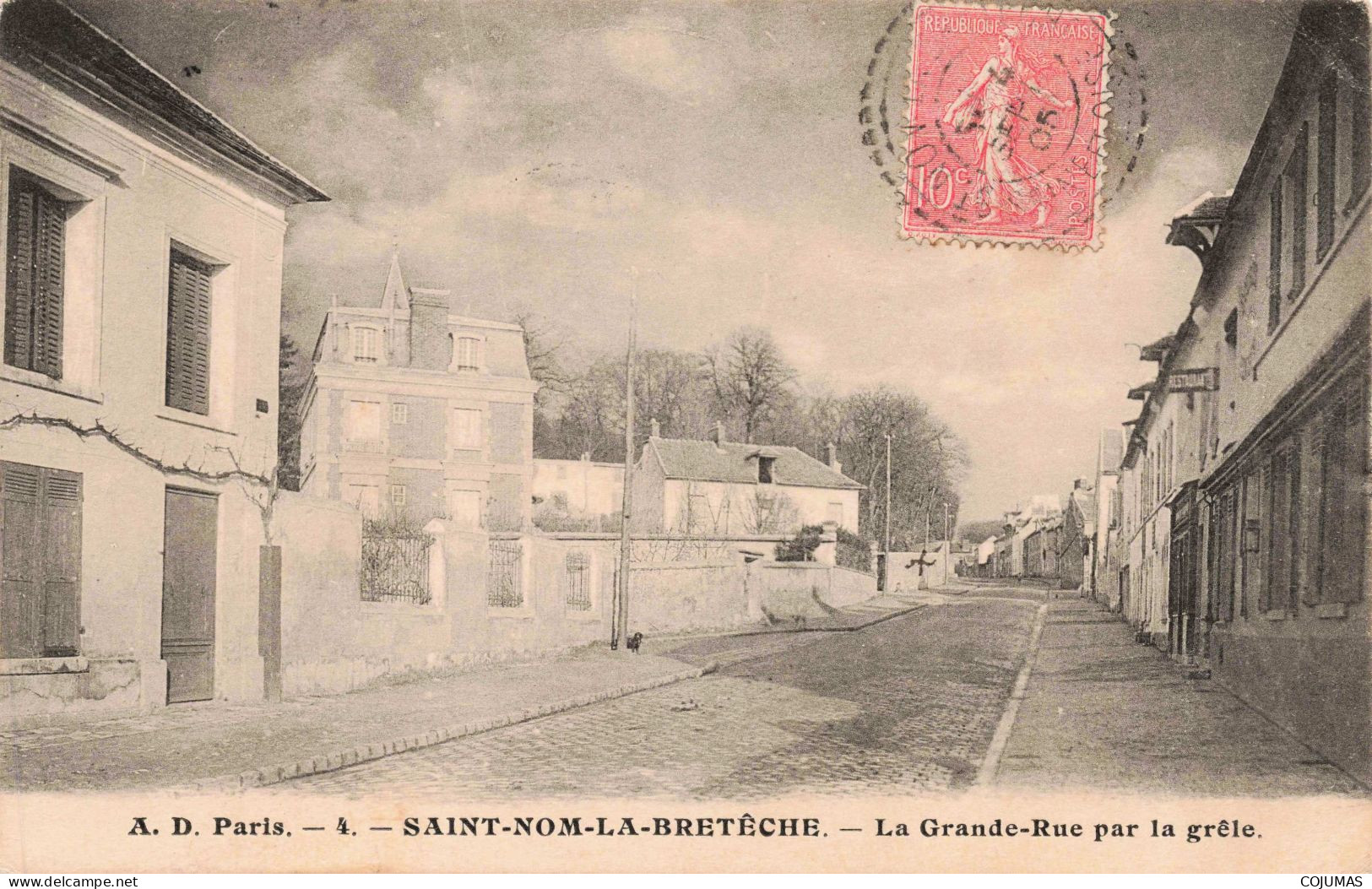 78 - SAINT NOM LA BRETECHE - S20472 - La Grande Rue Par La Grêle - St. Nom La Breteche
