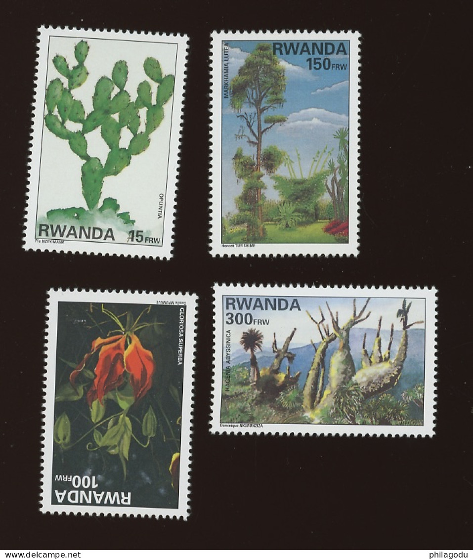 1998  Flore Du Rwanda   Cob 1403/1406 **   Cote 22,--€ La Série ** - Ungebraucht