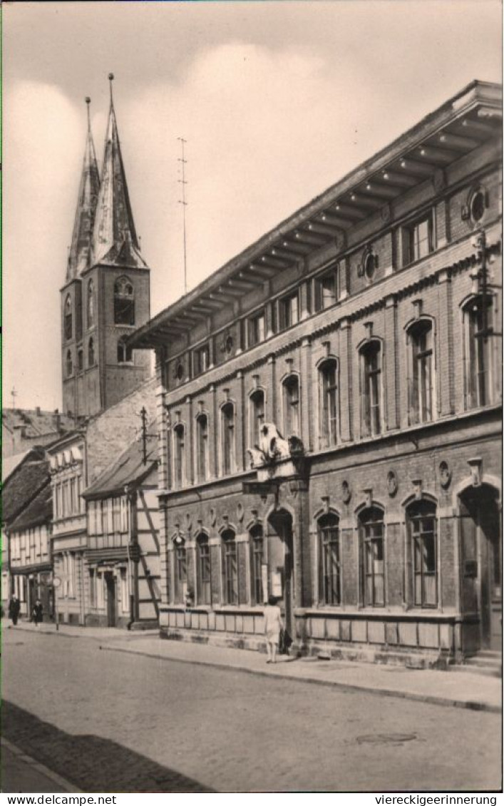 ! DDR Ansichtskarte Stendal, Hallstraße, Hauptpostamt - Stendal