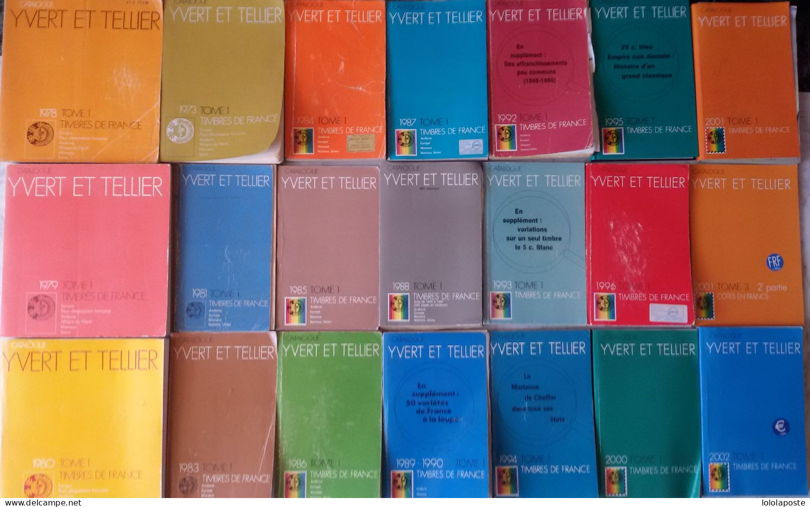 FRANCE - Lot De 24 Années Différentes De Catalogues YVERT Entre 1973 Et 2010 - 3 Photos - France