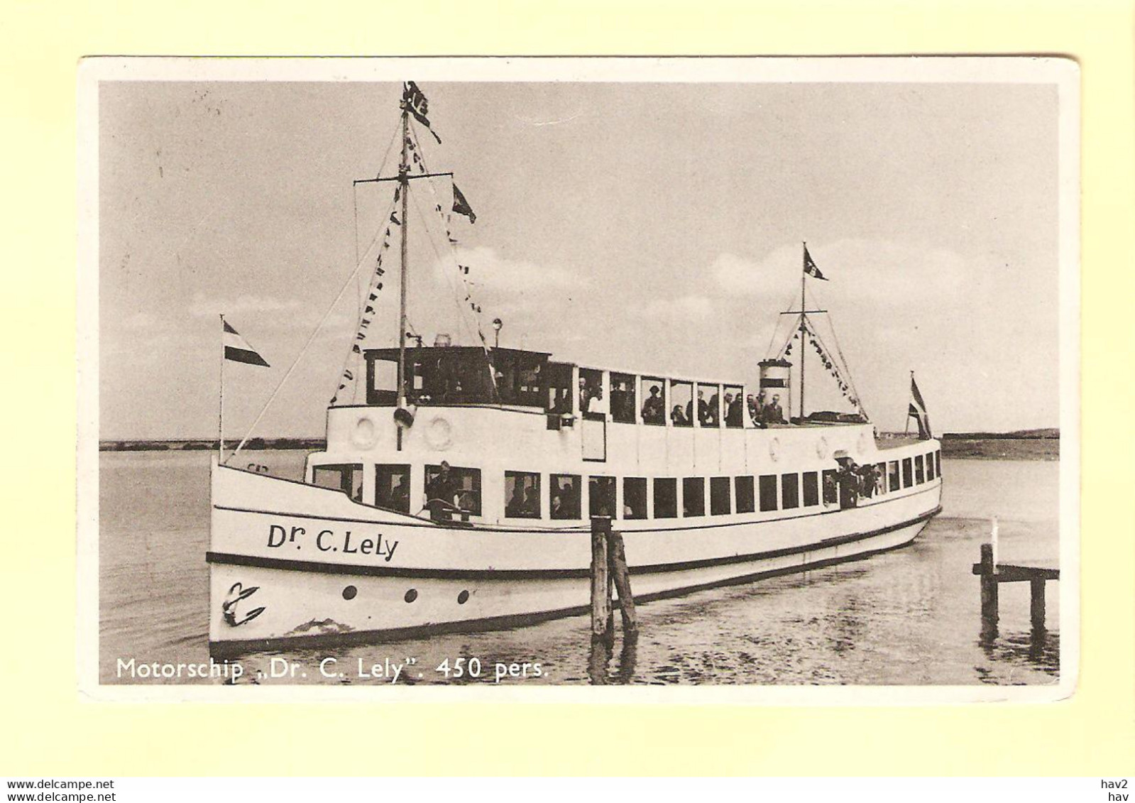 Harderwijk Motorschip Dr. C. Lely 1957 RY22798 - Harderwijk